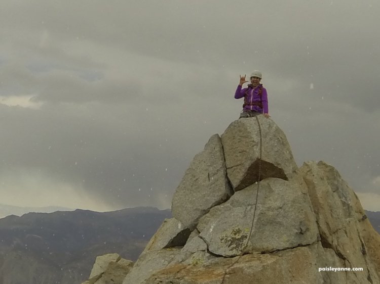 On the summit of Mt. Emerson at 13,204' (yes, that’s snow!)