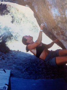 Circa '97 on a hard, low boulder problem called “Groundwater”
