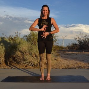 Tadasana: feet apart